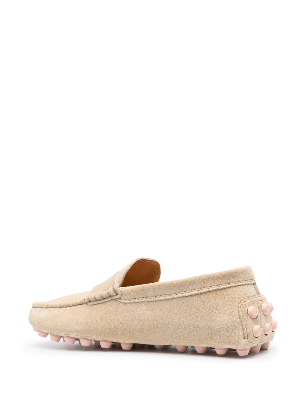 Tod's Women's Beige Leather Almond-Toe Loafers image 2