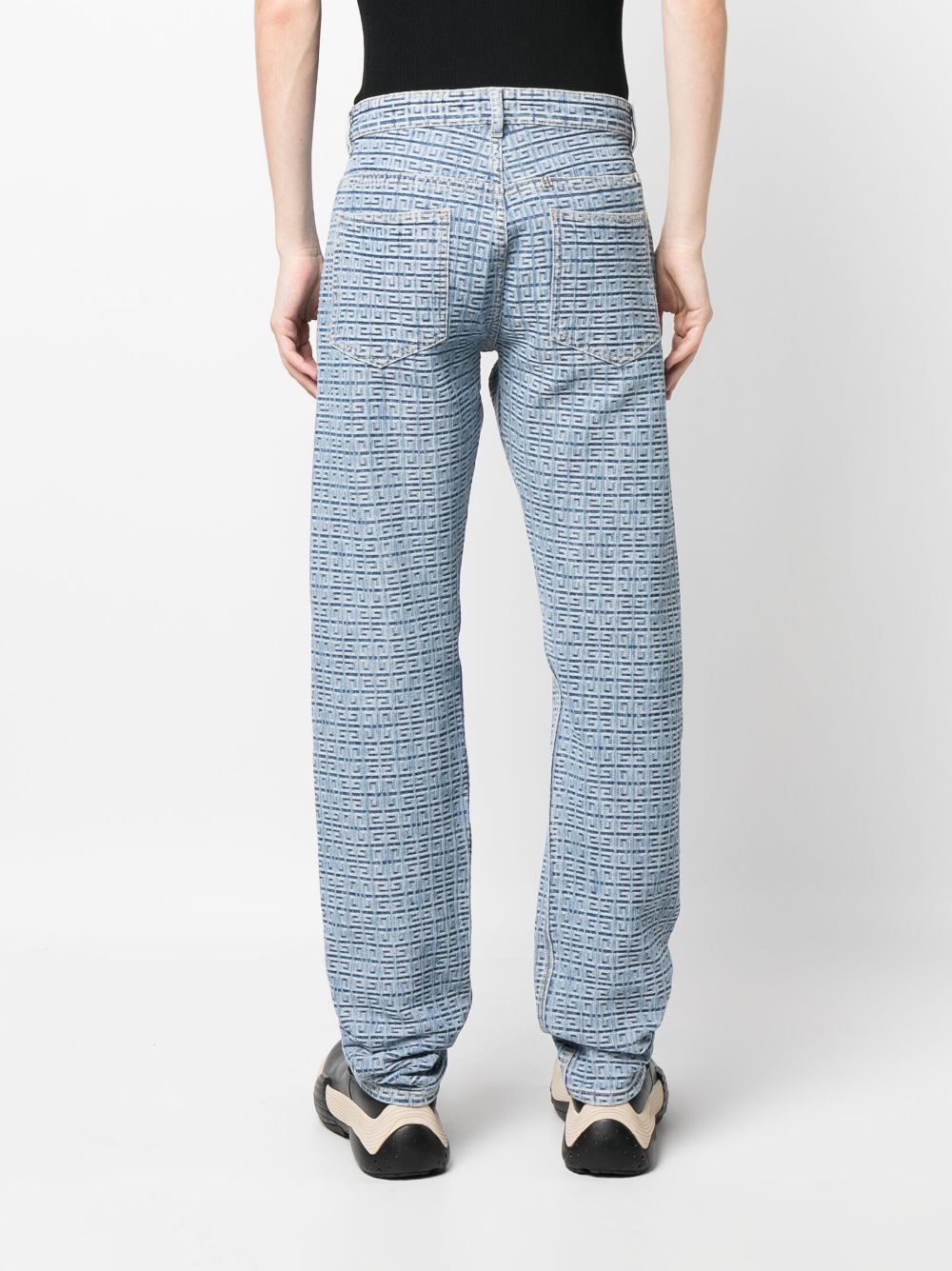 Givenchy 4G Straight-Leg Jeans in Light Blue image 2