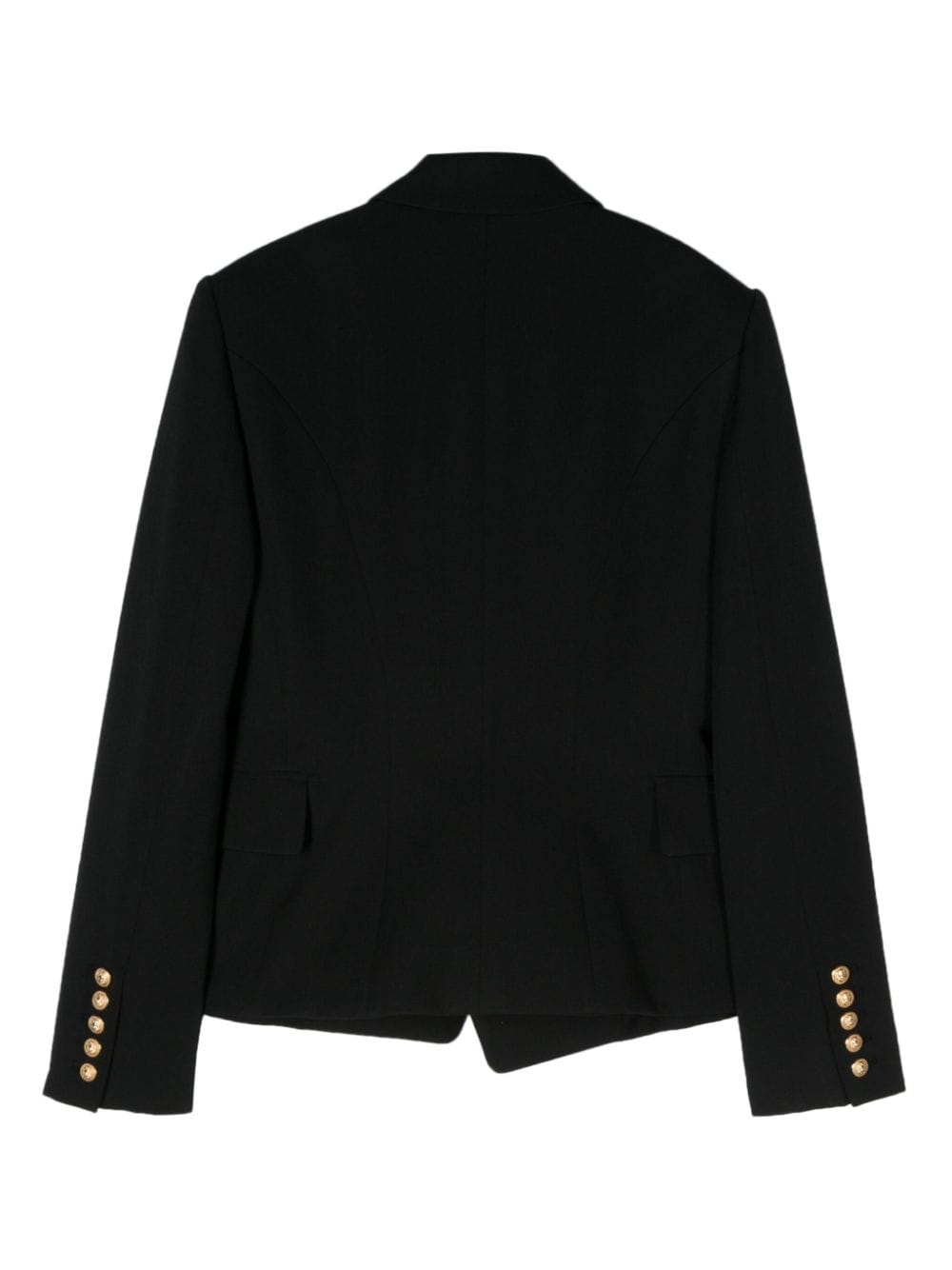 Balmain Black Wool Panelled Double-Breasted Jacket image 1