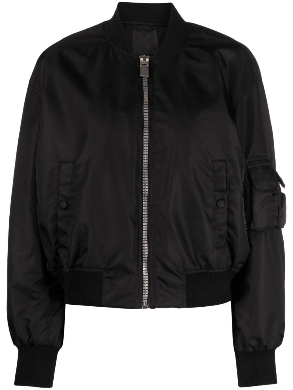 Givenchy Black Bomber Jacket with Multi Pockets image 0