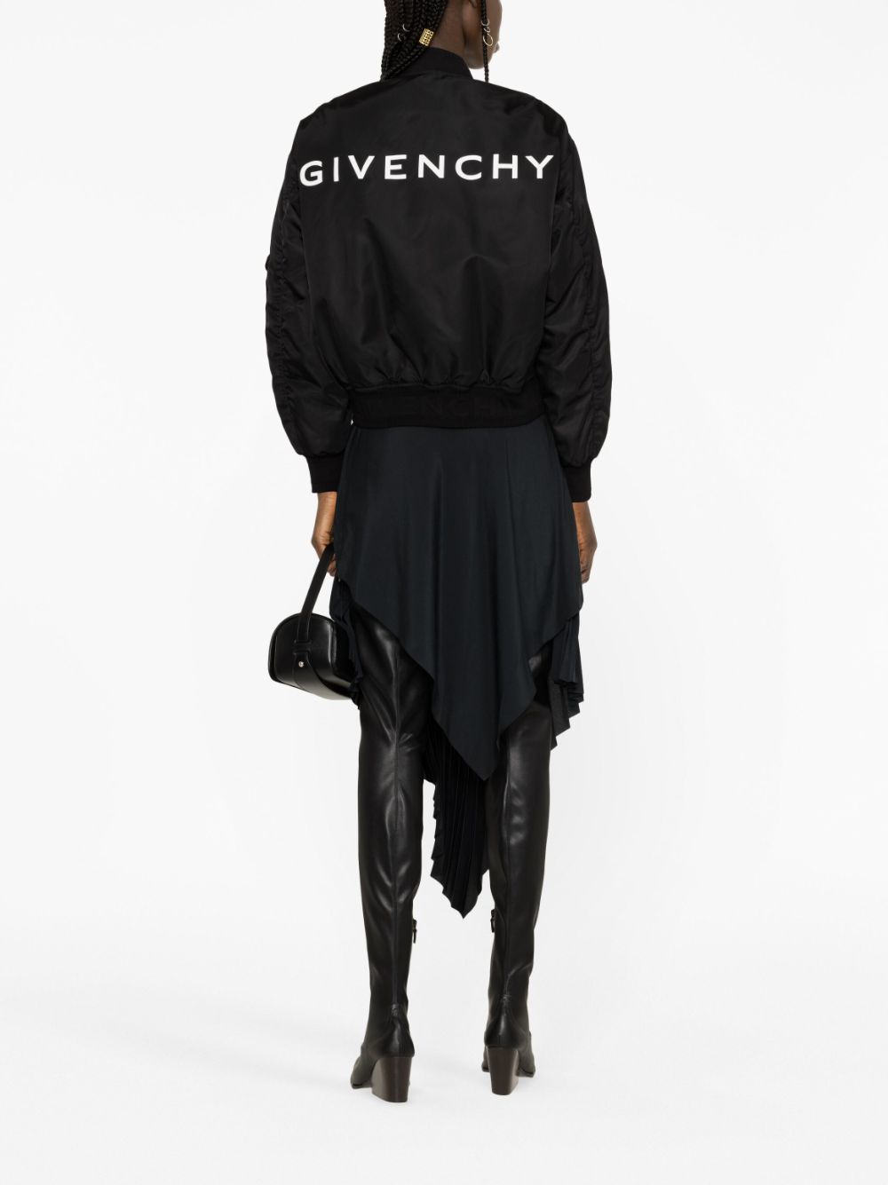 Givenchy Black Bomber Jacket with Multi Pockets image 3