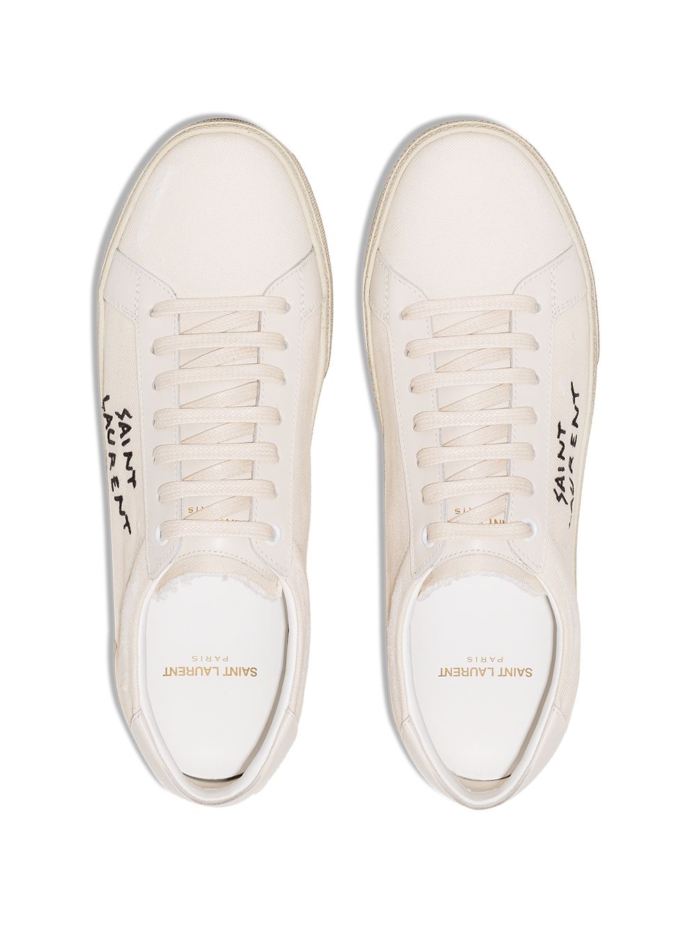 Saint Laurent Court Classic SL/06 White Canvas Sneakers image 1