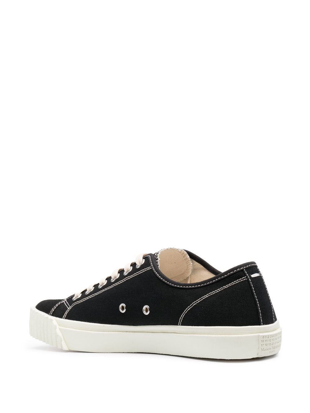 Maison Margiela Black Tabi Canvas Sneakers image 1