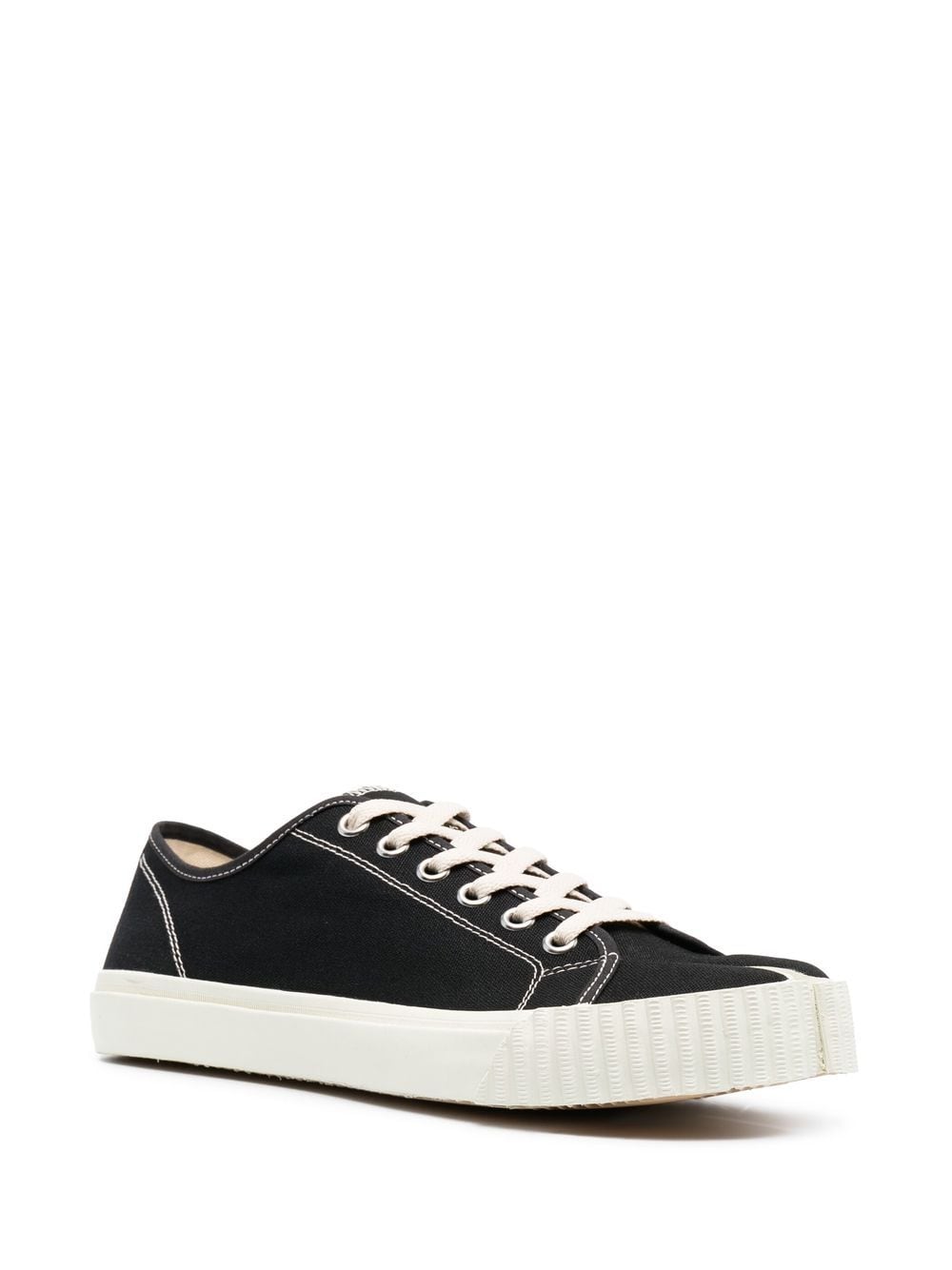 Maison Margiela Black Tabi Canvas Sneakers image 0