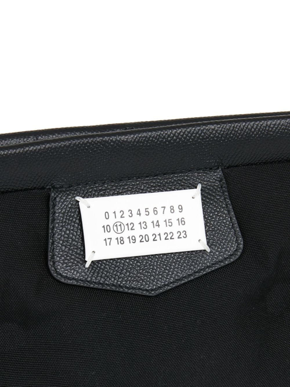 Maison Margiela Black Leather Shoulder Bag with Logo Patch image 3