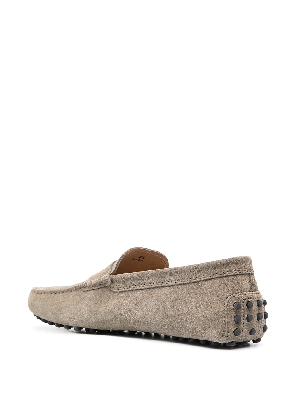 Tod's Grey Suede and Leather Almond Toe Loafers image 2