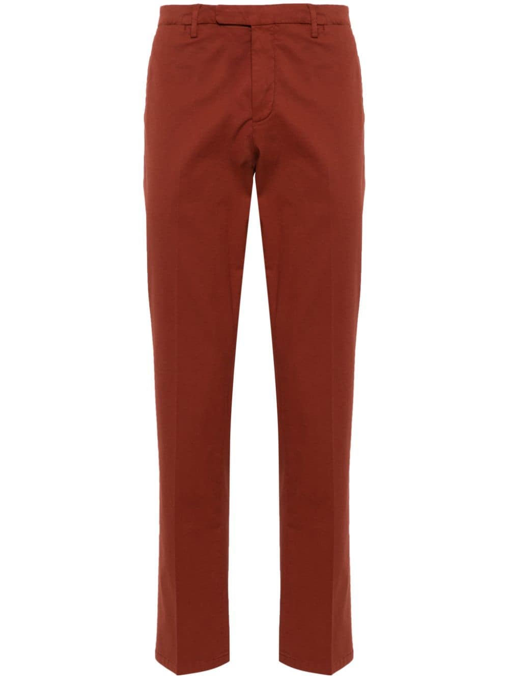 Boglioli Slim Fit Stretch Cotton Twill Trousers - Red image 0