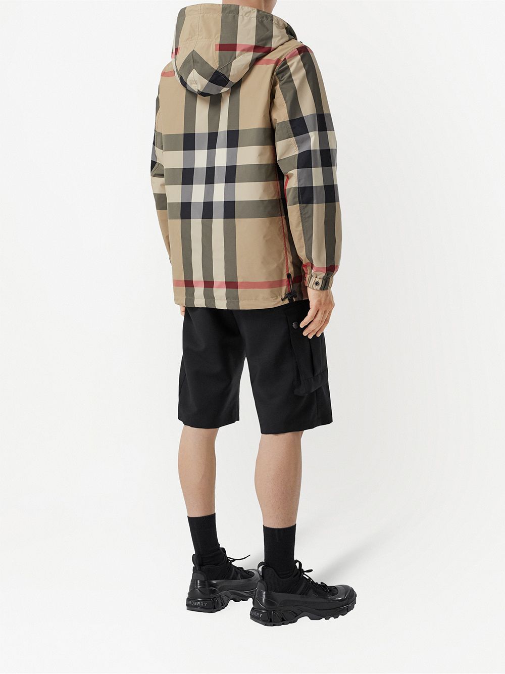 Burberry Recycled Polyester Reversible Check Hooded Jacket image 3