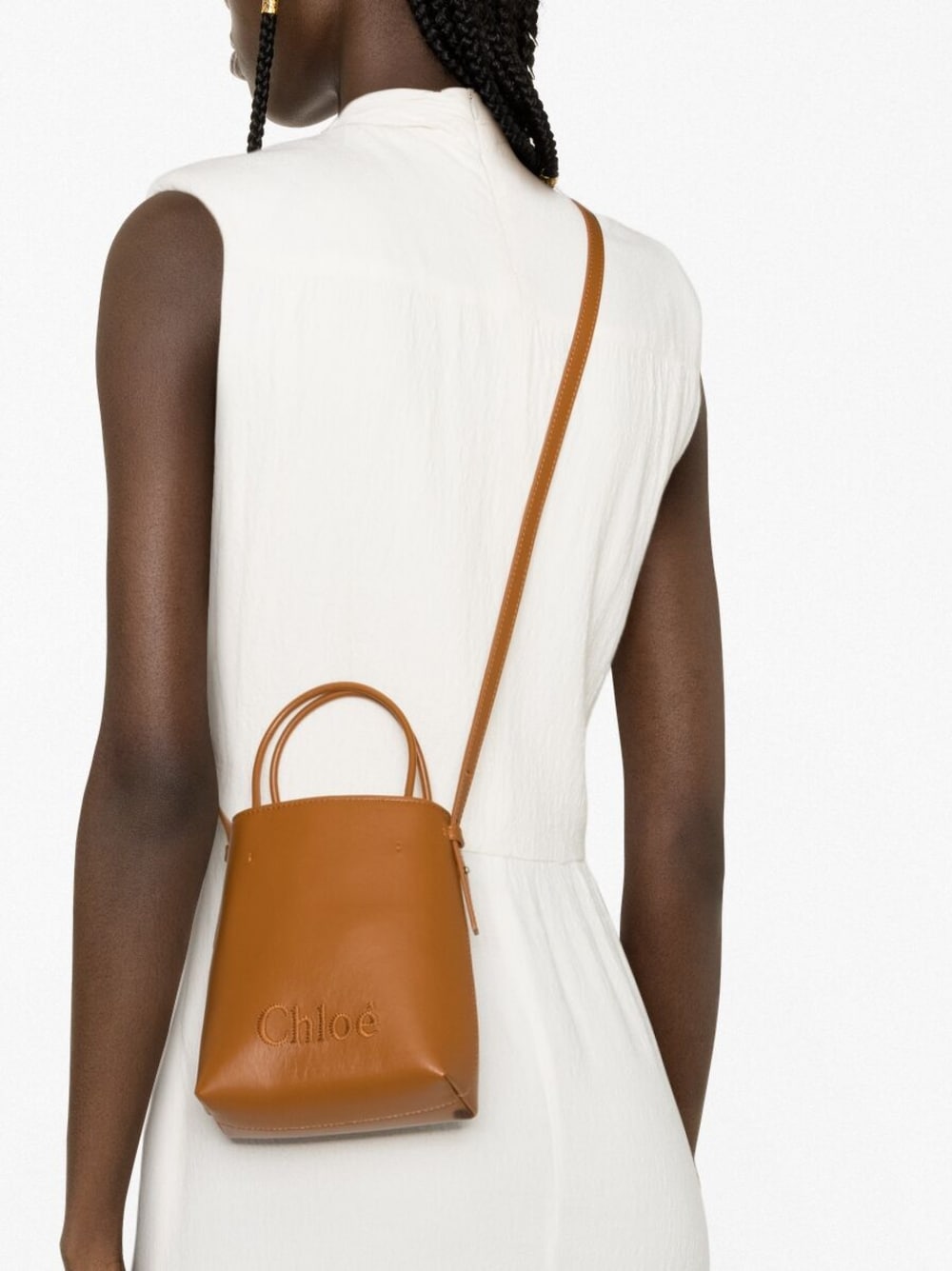 Chloé-Inspired Brown Leather Shoulder Bag image 4