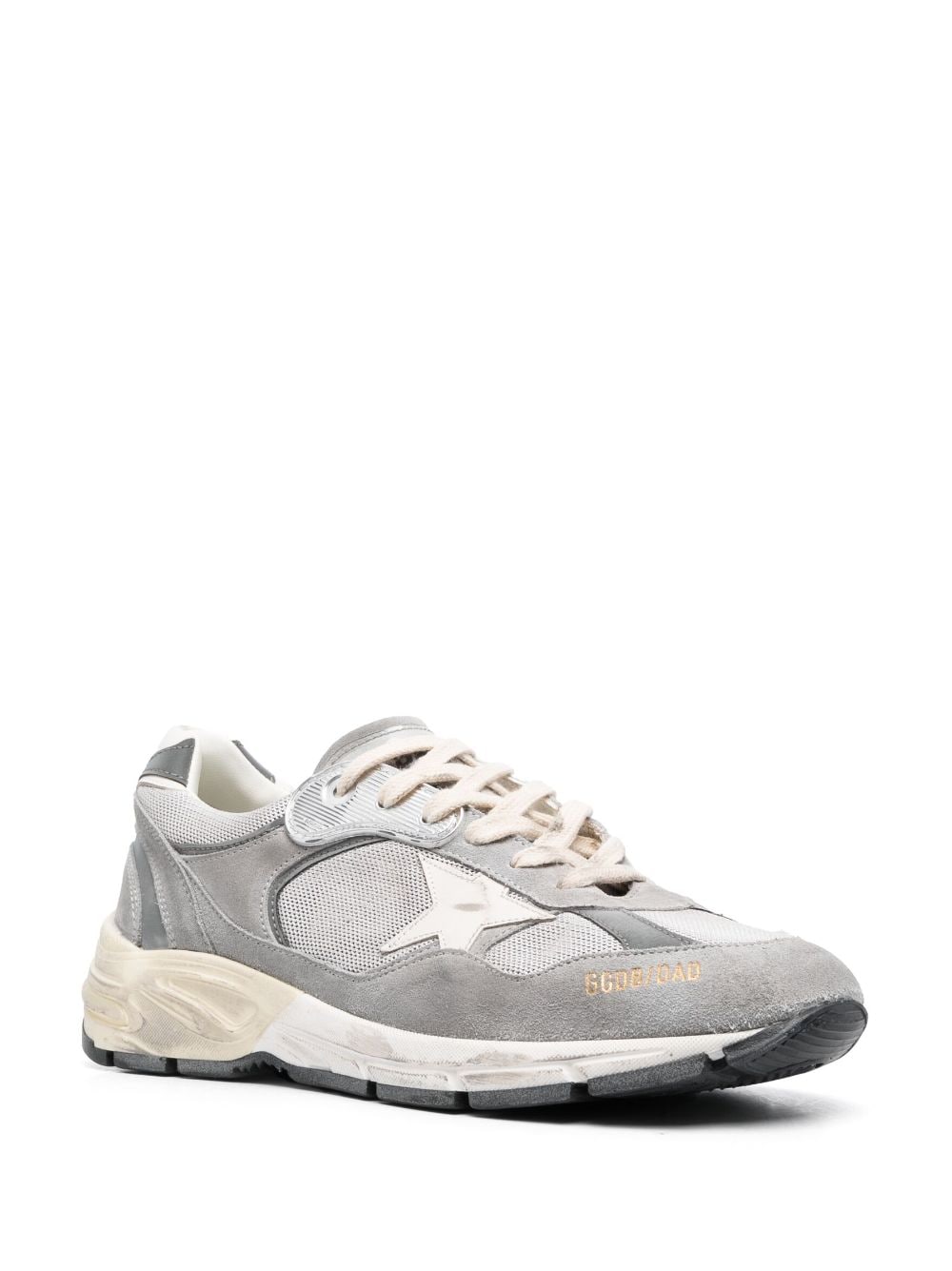 Golden Goose Dad-Star Low-Top Sneakers in Grey image 3