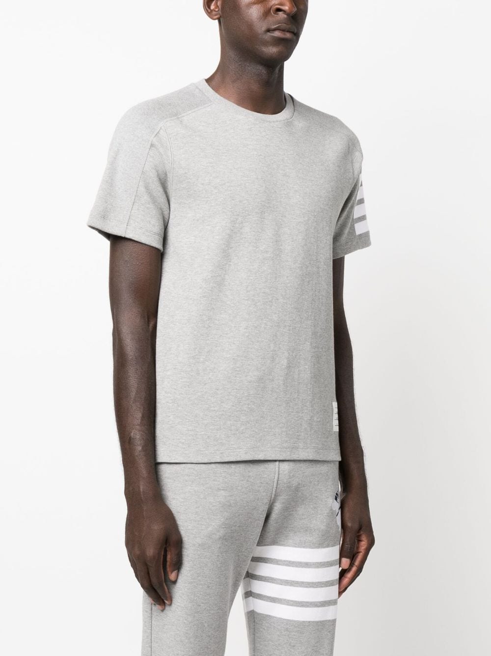 Thom Browne 4-Bar Stripe Short Sleeve T-Shirt - Grey image 3