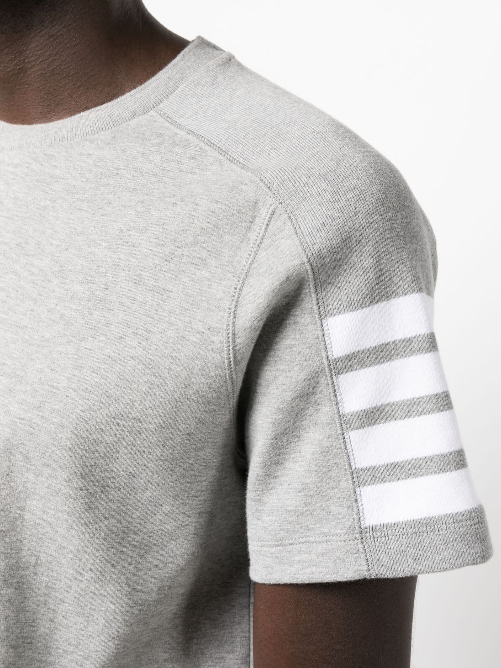 Thom Browne 4-Bar Stripe Short Sleeve T-Shirt - Grey image 4