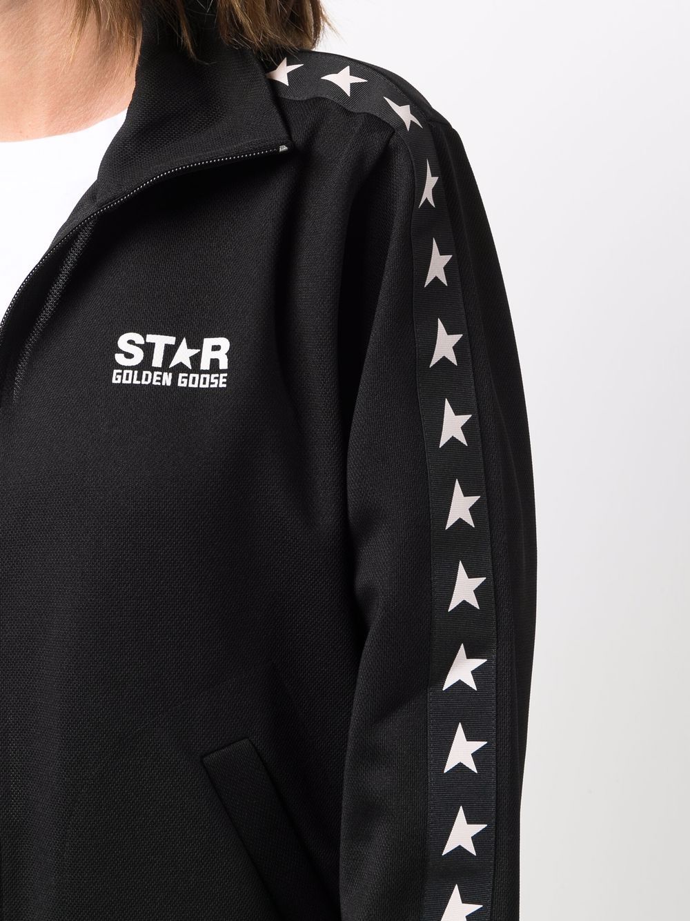 Golden Goose Black Logo Zip Tracksuit Jacket image 2