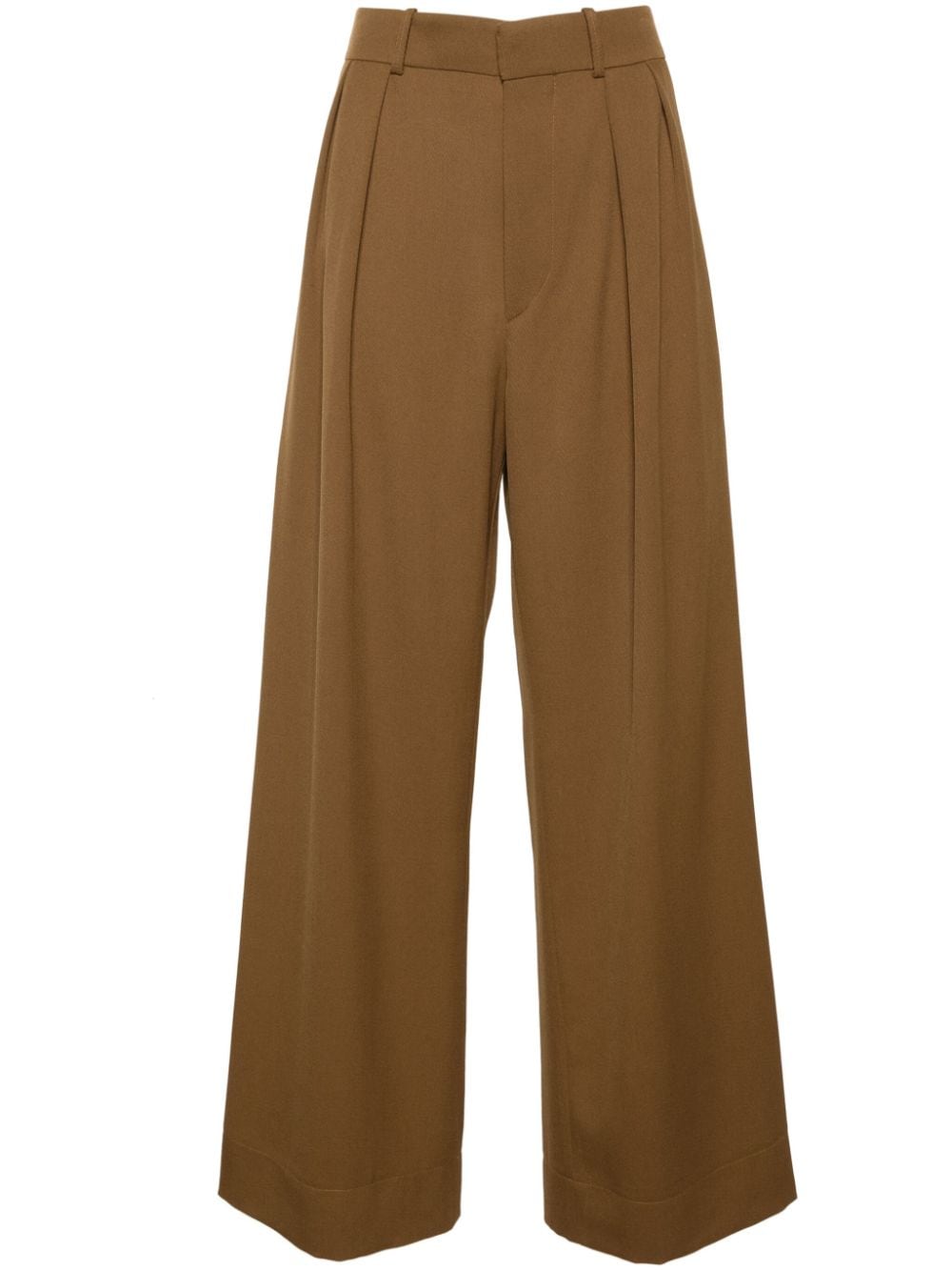 WARDROBE NYC High-Rise Wide Leg Trousers - Brown image 0