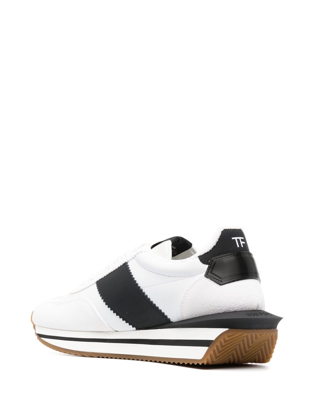 Tom Ford James White Leather Low-Top Sneakers image 1