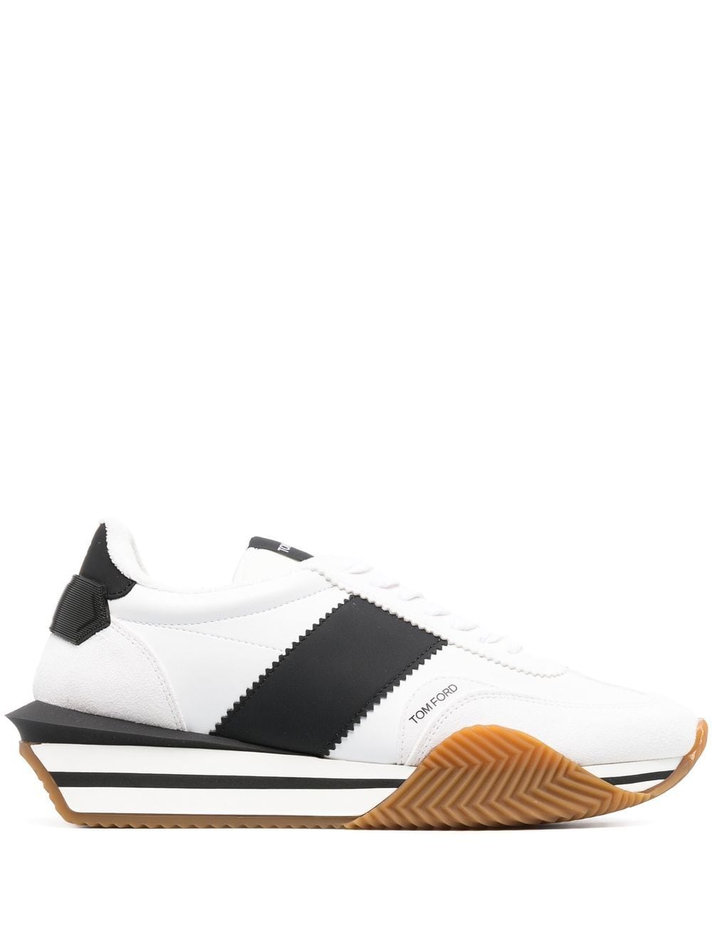 Tom Ford James White Leather Low-Top Sneakers image 0