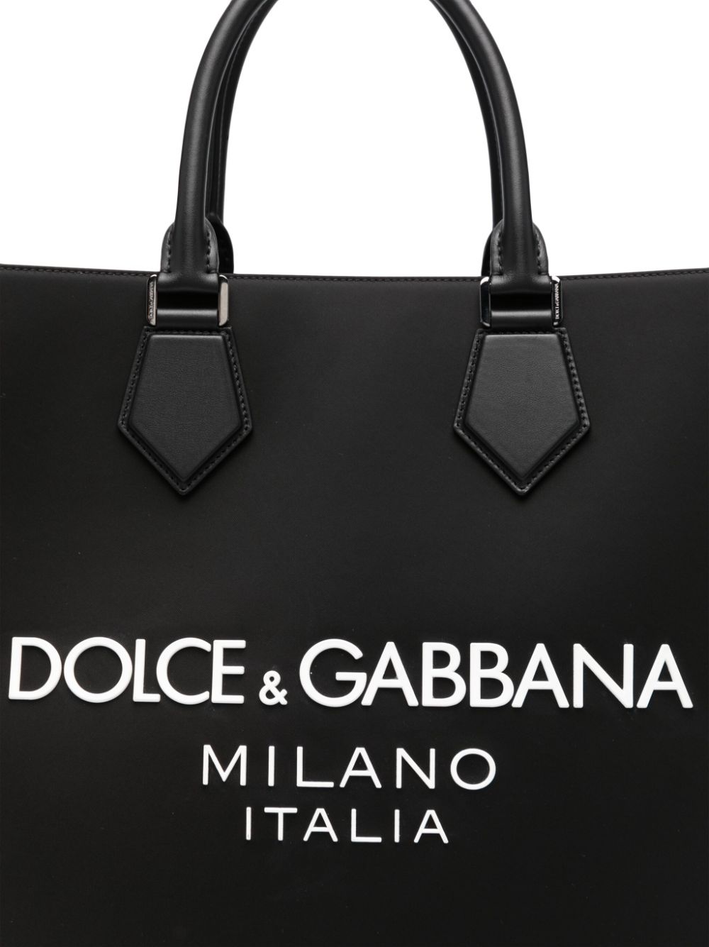 Dolce & Gabbana Black Logo-Embossed Tote Bag image 3