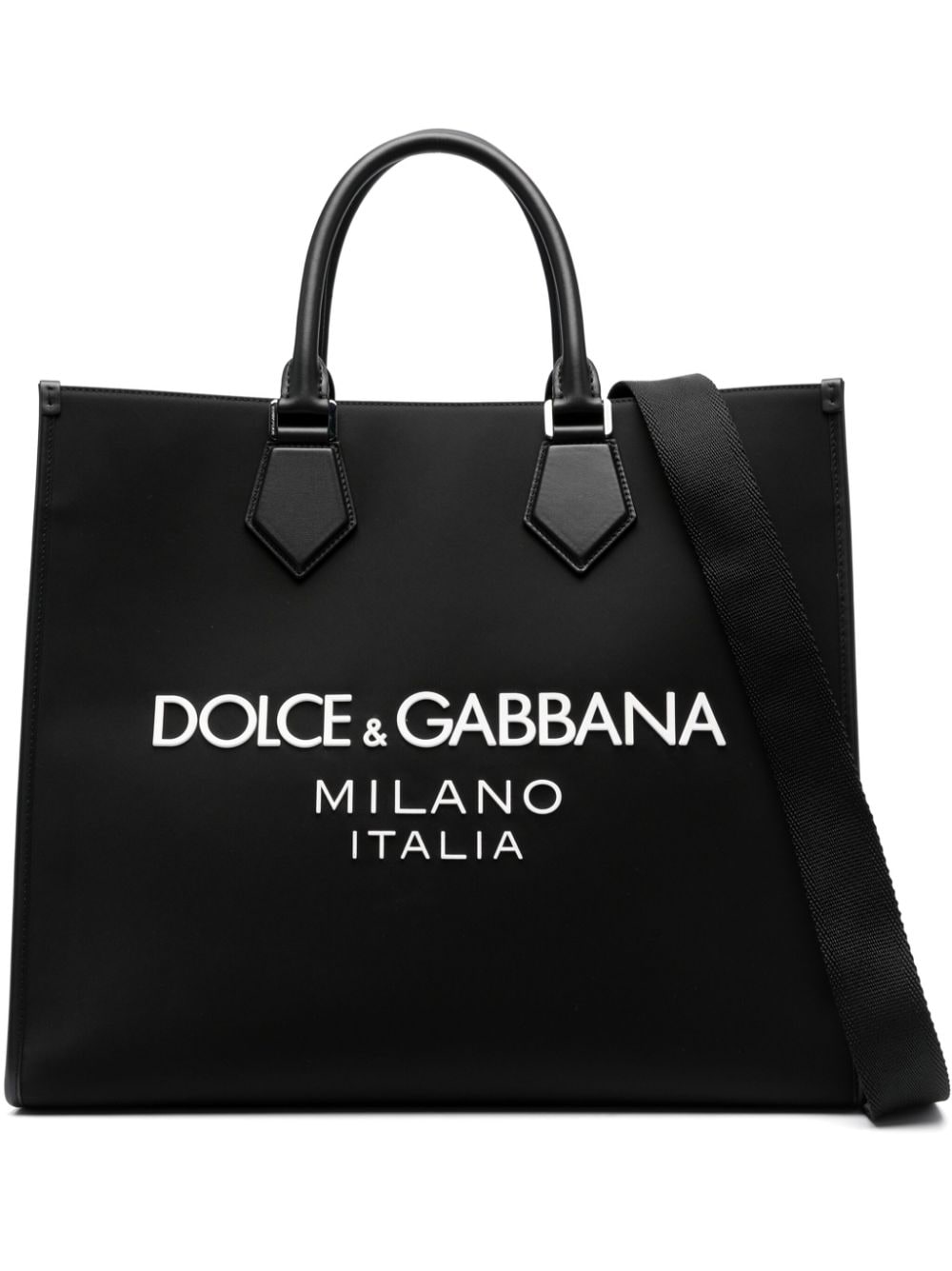 Dolce & Gabbana Black Logo-Embossed Tote Bag image 0