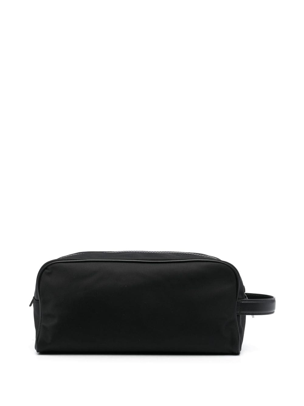 Dolce & Gabbana Black Calf Leather Logo Print Wash Bag image 1