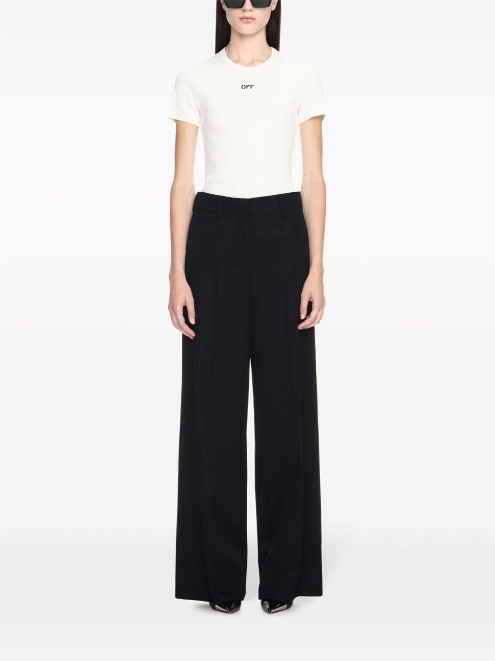 Off White Trousers Black image 2