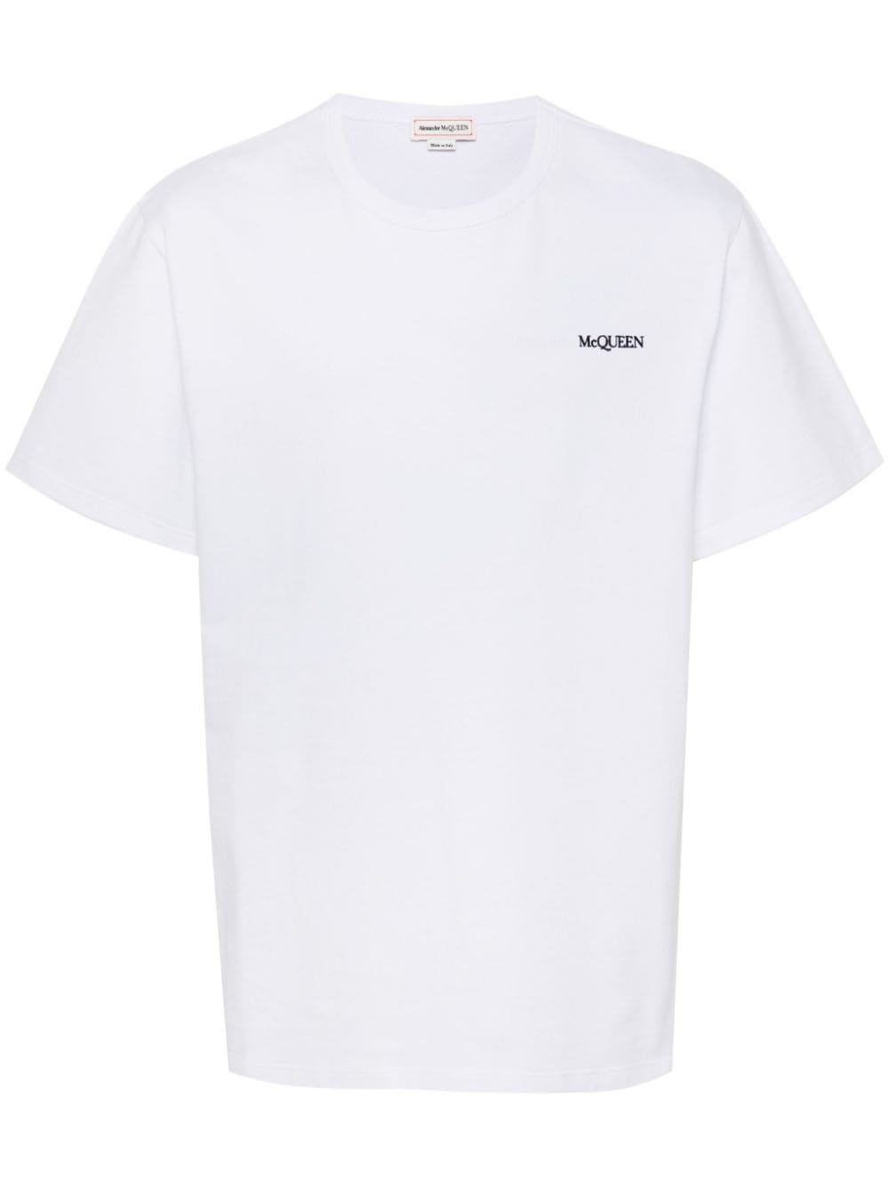 Alexander McQueen White Embroidered Logo T-Shirt image 0