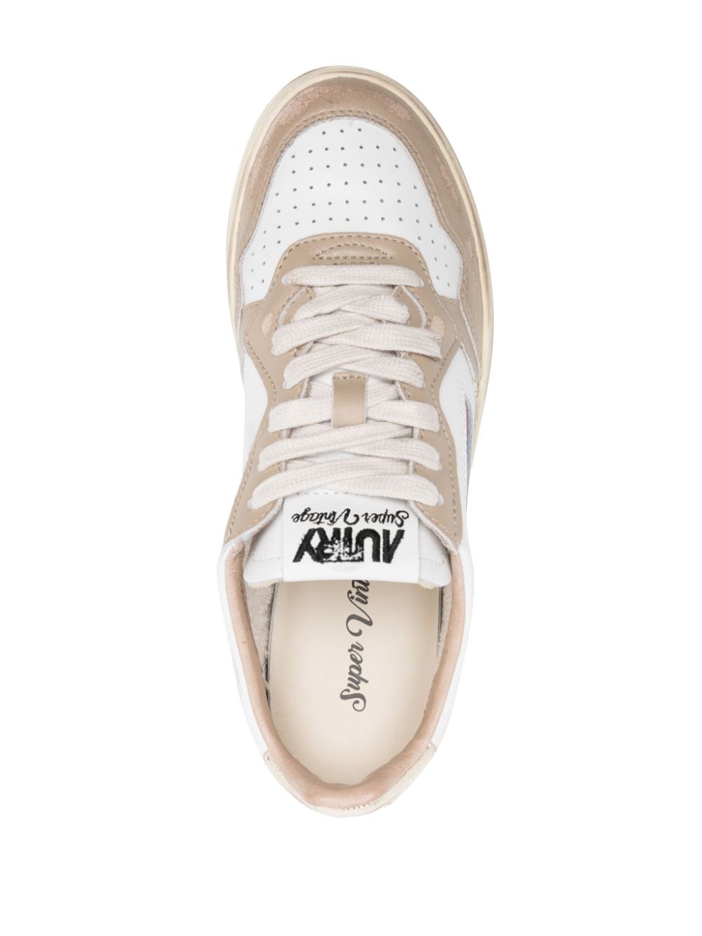 AUTRY Pink Leather Sneakers with Gold-Tone Accents image 3