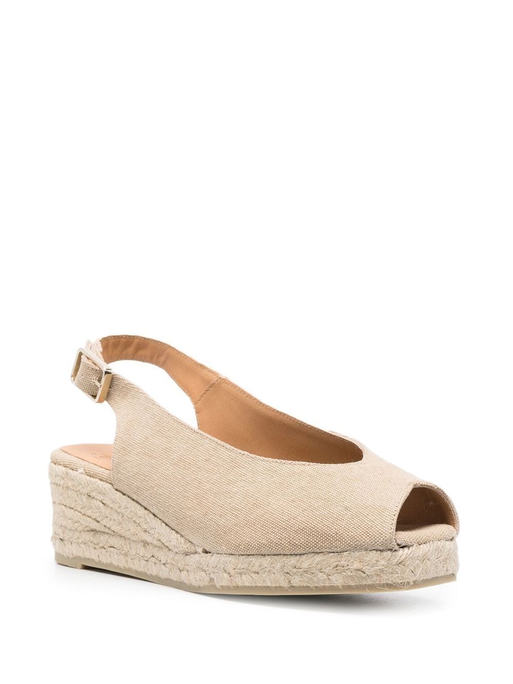 Castañer Dosalia Beige Canvas Slingback Espadrille Wedges image 2