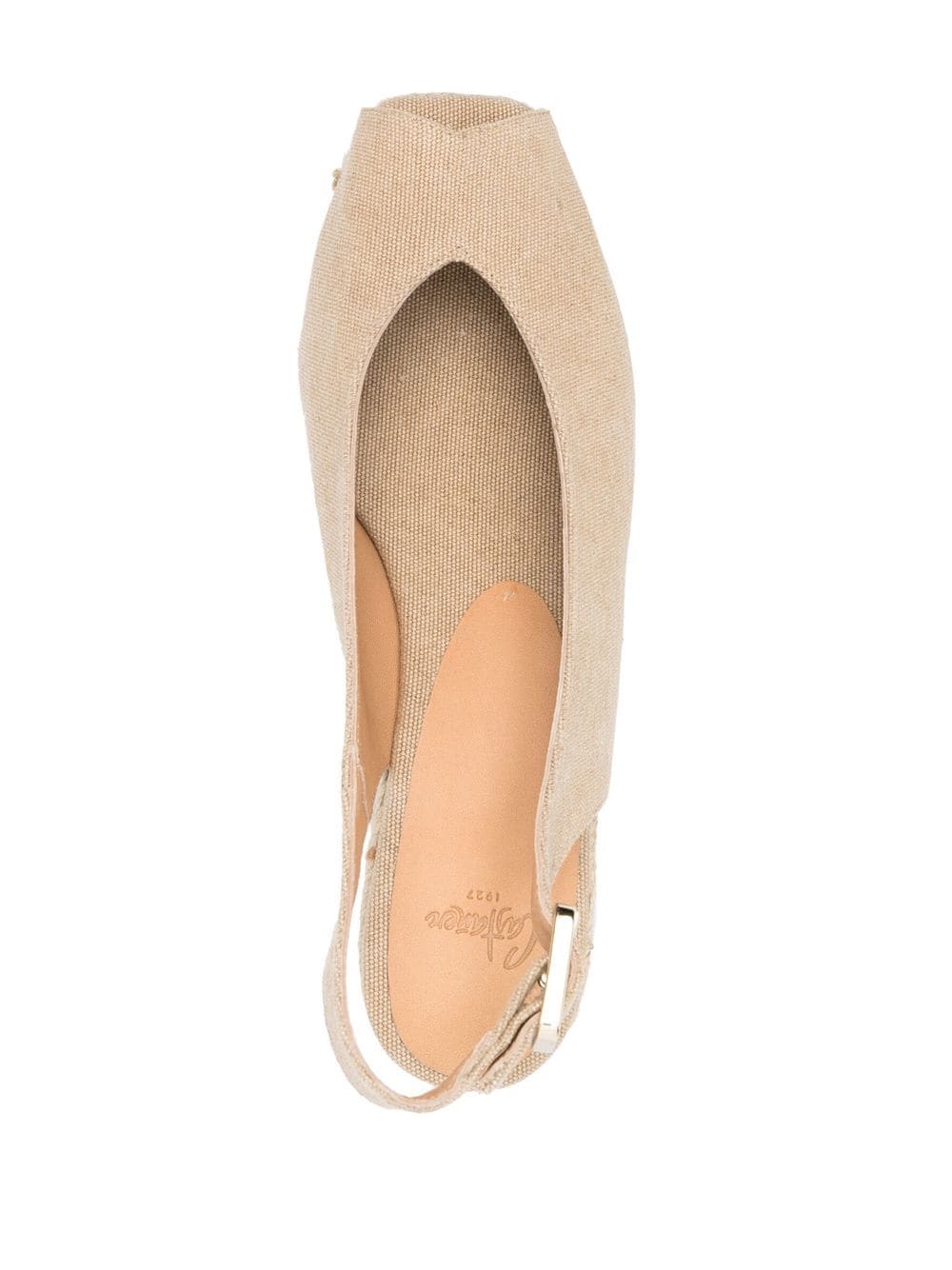 Castañer Dosalia Beige Canvas Slingback Espadrille Wedges image 3