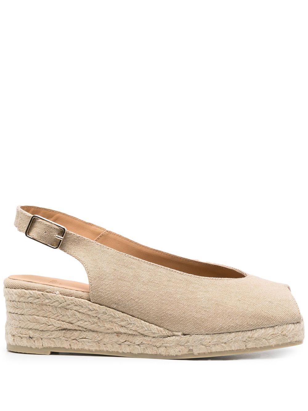 Castañer Dosalia Beige Canvas Slingback Espadrille Wedges image 0