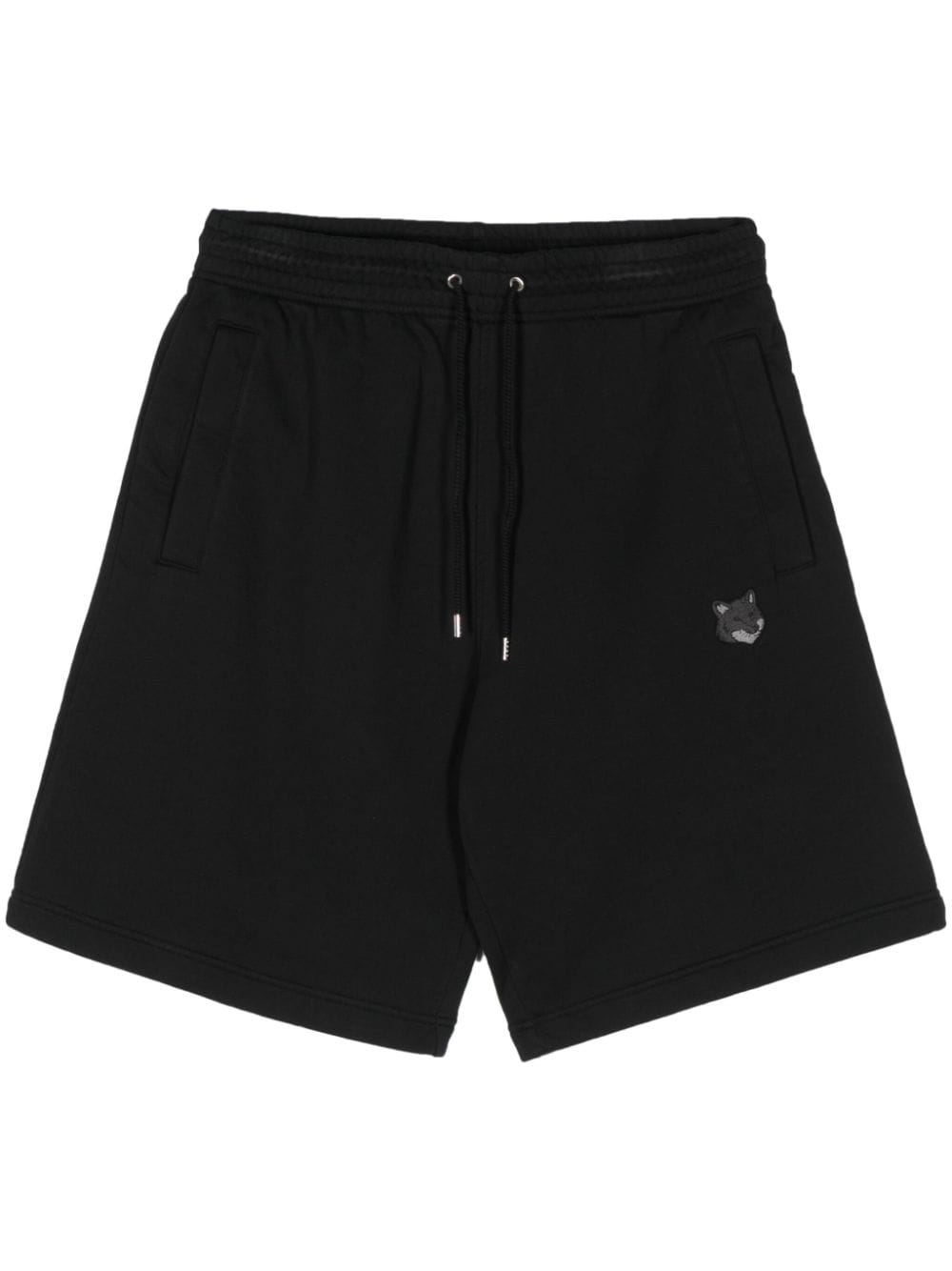 Maison Kitsune Black Cotton Jersey Shorts image 0