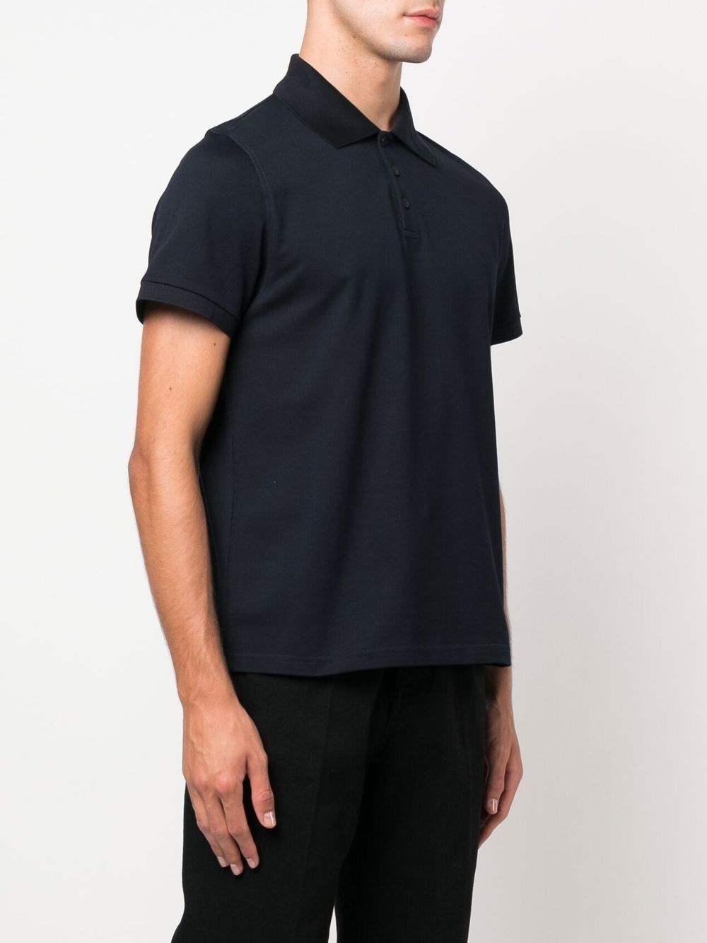 Saint Laurent Midnight Blue Cotton Polo Shirt image 1