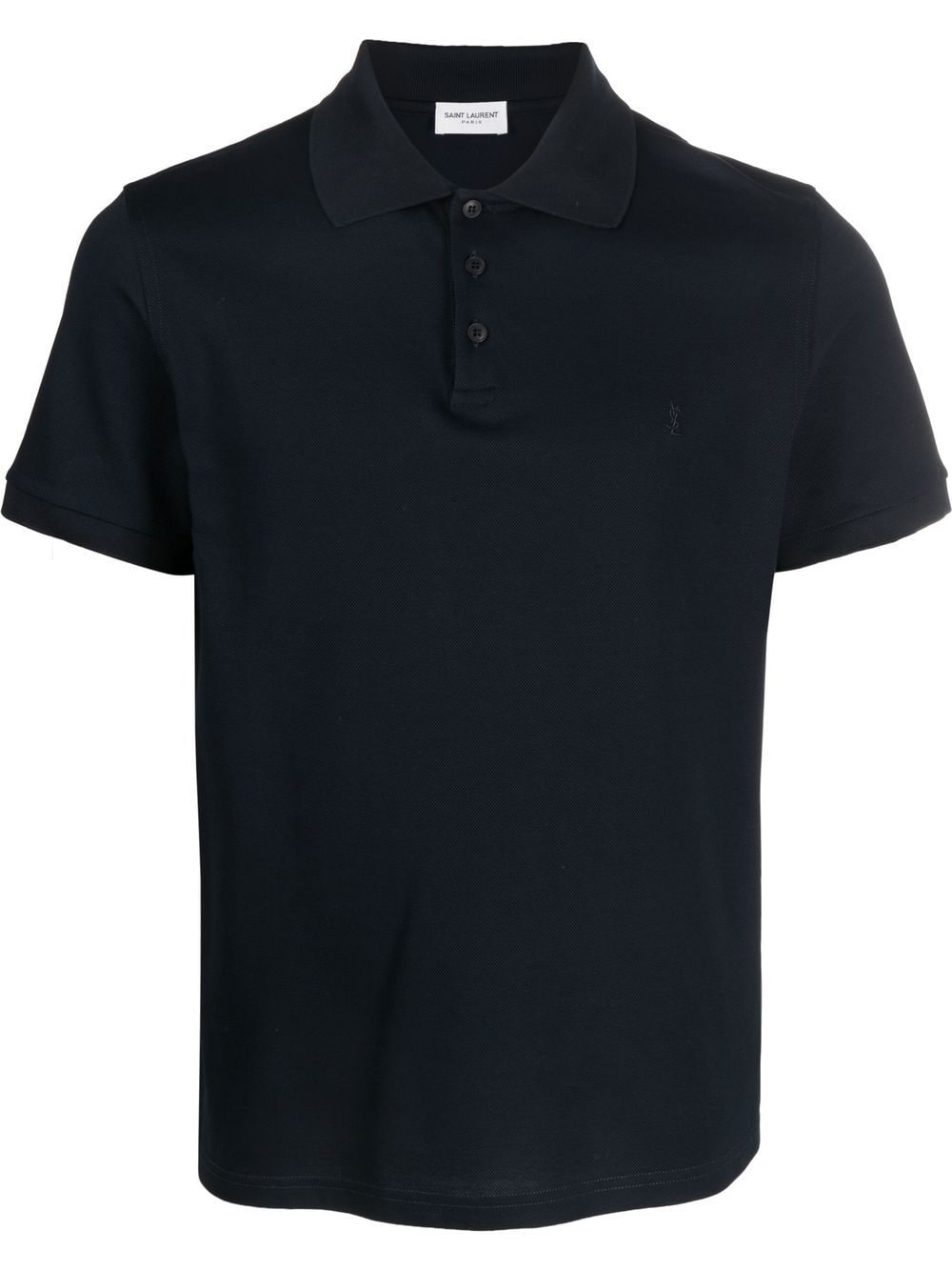 Saint Laurent Midnight Blue Cotton Polo Shirt image 0