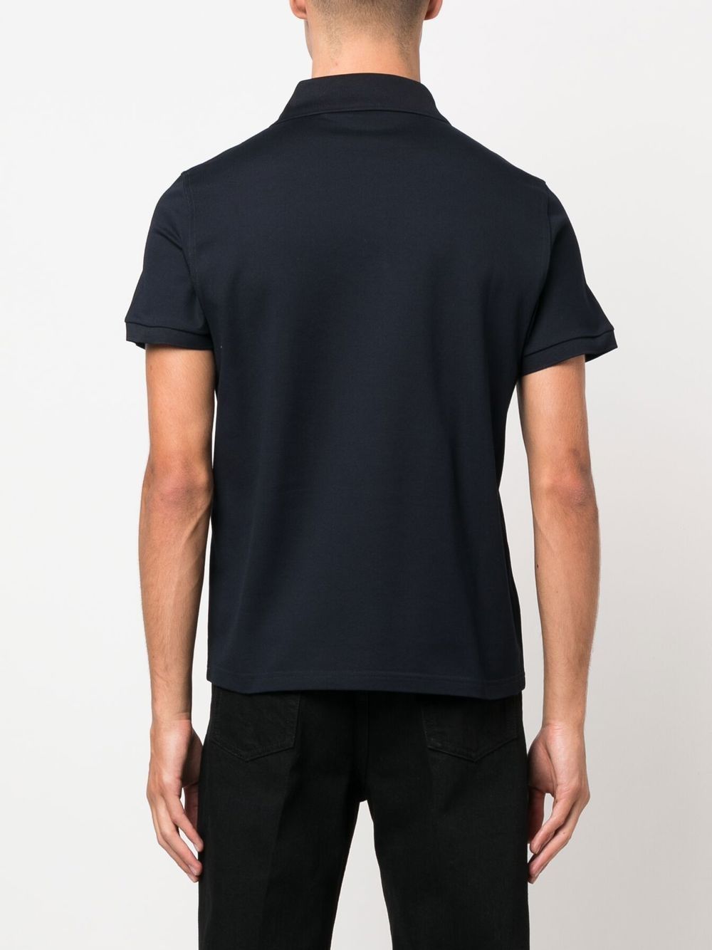 Saint Laurent Midnight Blue Cotton Polo Shirt image 4