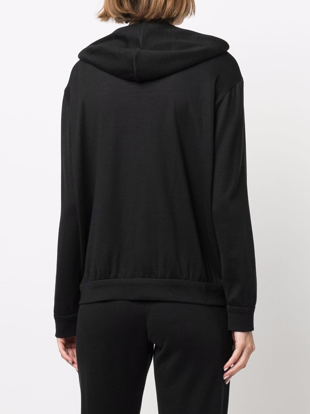 Brunello Cucinelli Monili-Trim Zip-Front Hoodie - Black image 2