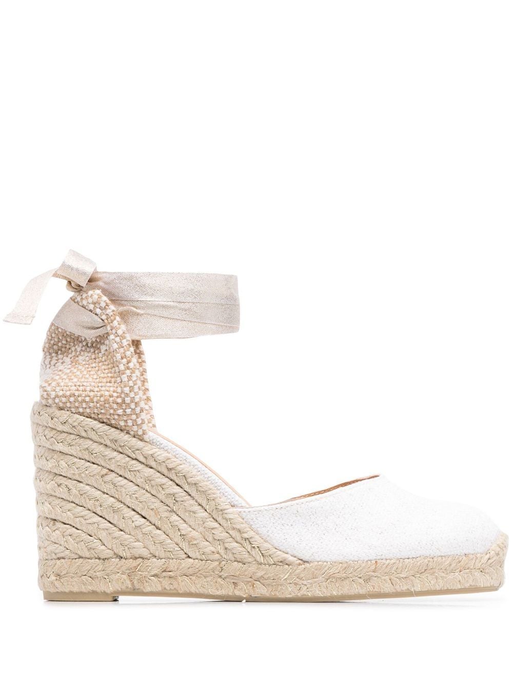 Castañer Carina White Espadrille Wedge Sandals image 0