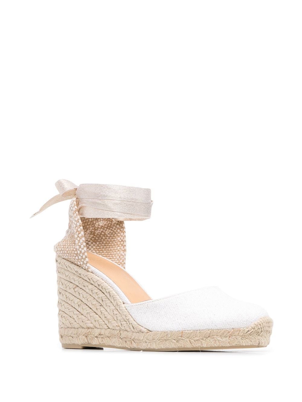 Castañer Carina White Espadrille Wedge Sandals image 1