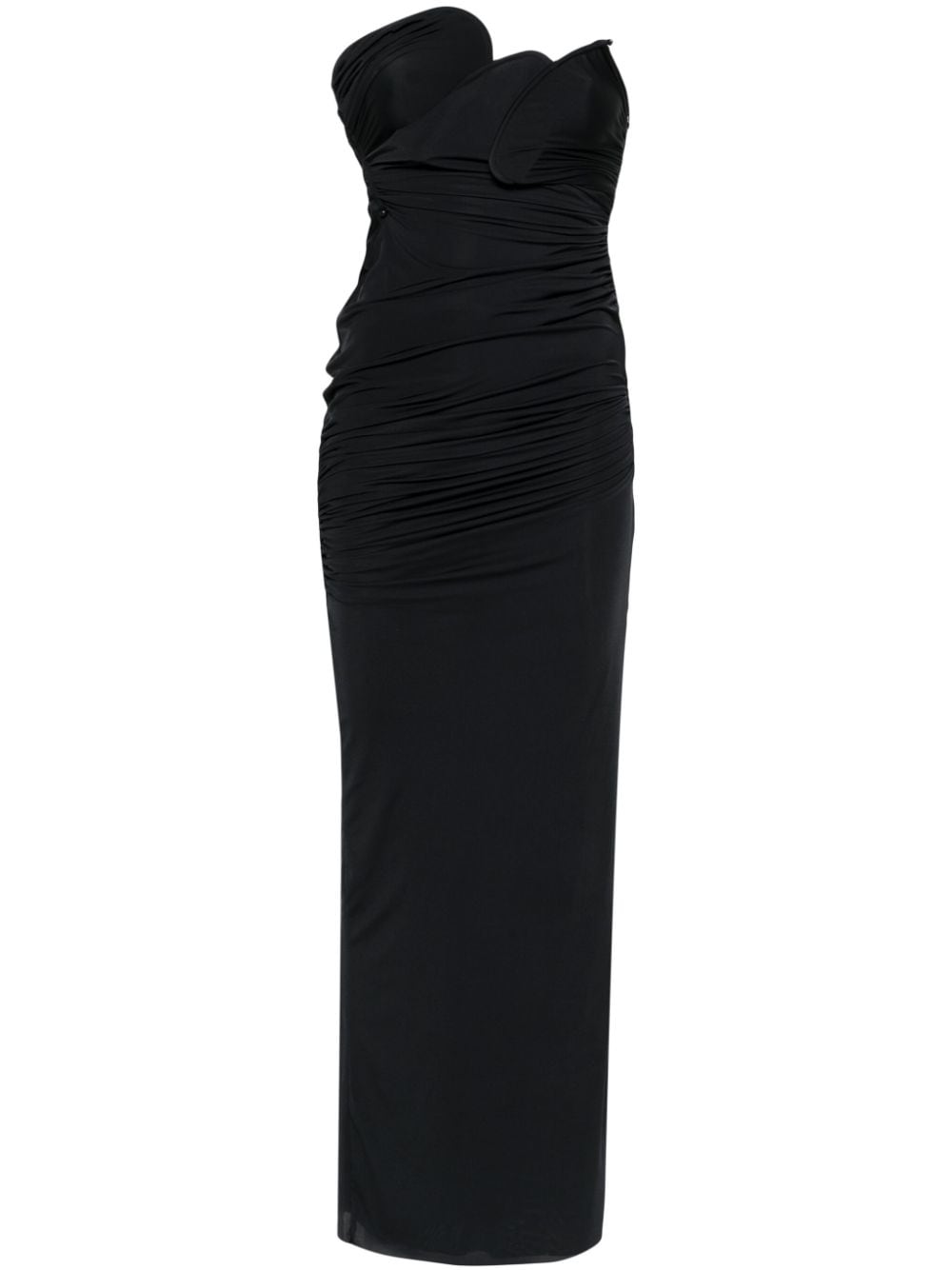 Christopher Esber Pre-Owned Black Strapless Ruched Bodice Column Dress image 0