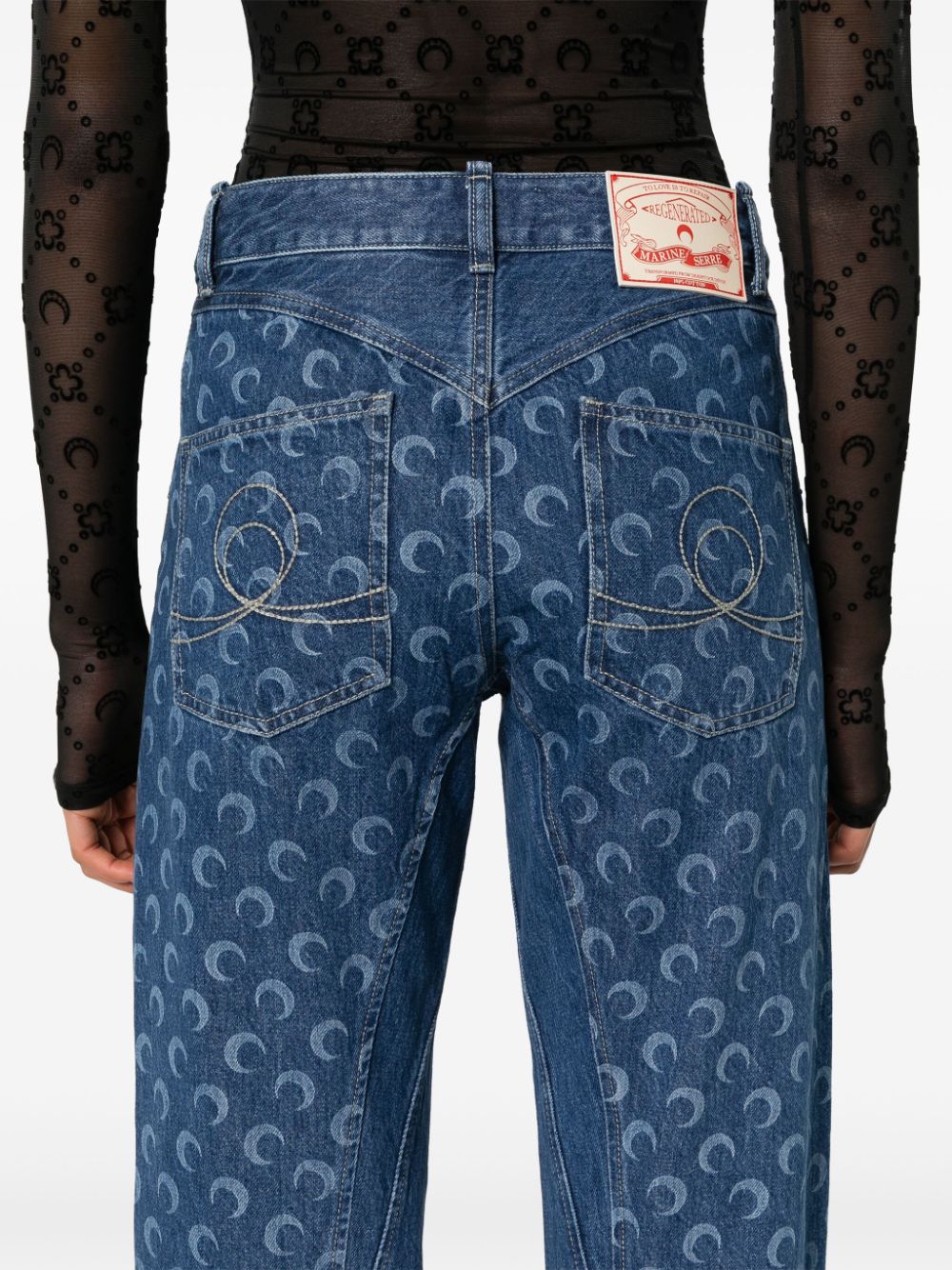 MARINE SERRE Jeans Blue image 3