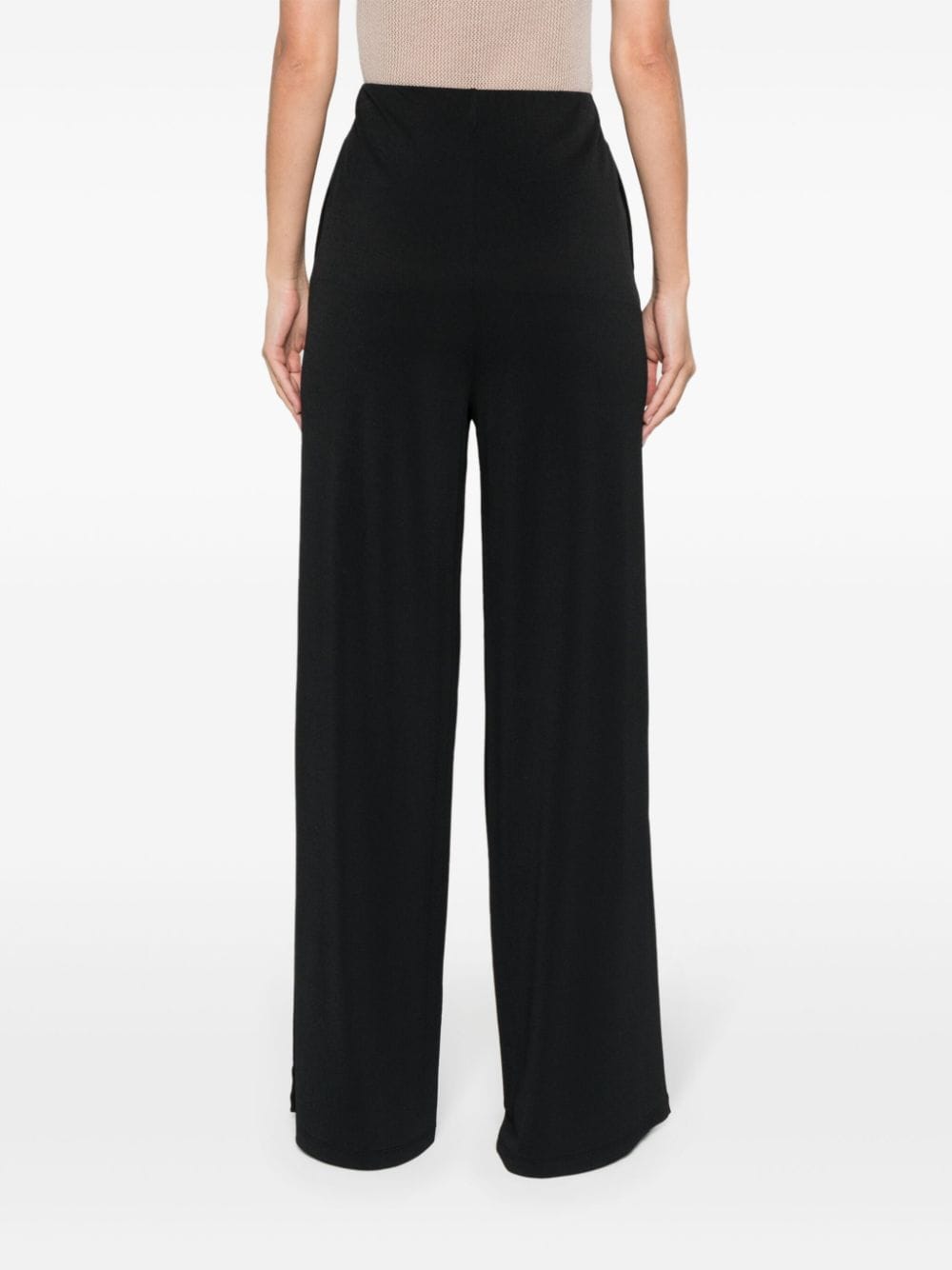 Wolford Black Stretch Crepe Trousers image 1