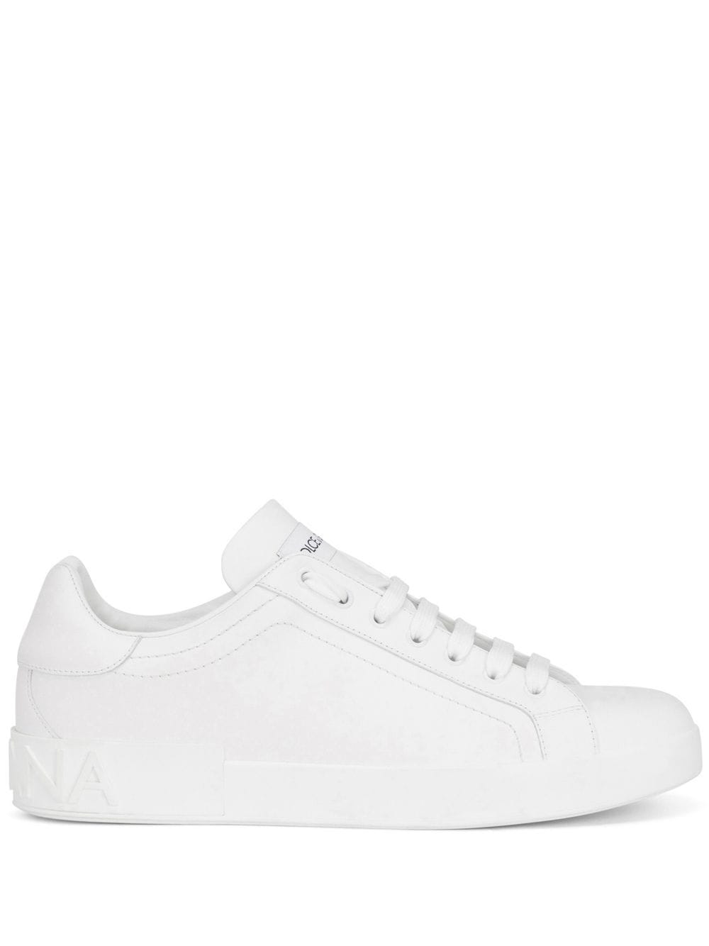 Dolce & Gabbana White Lambskin Logo Sneakers image 0