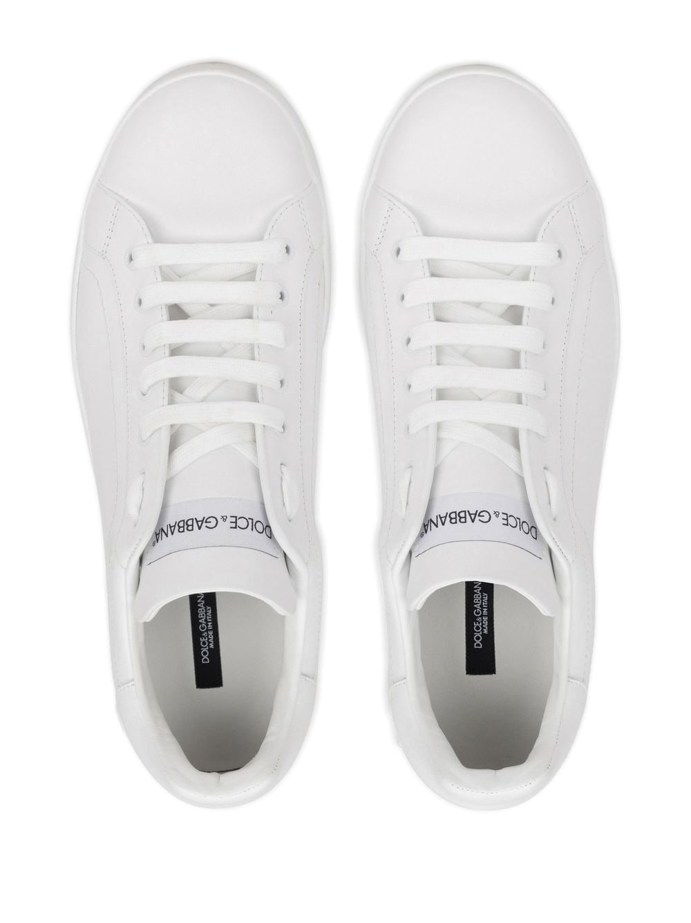 Dolce & Gabbana White Lambskin Logo Sneakers image 2