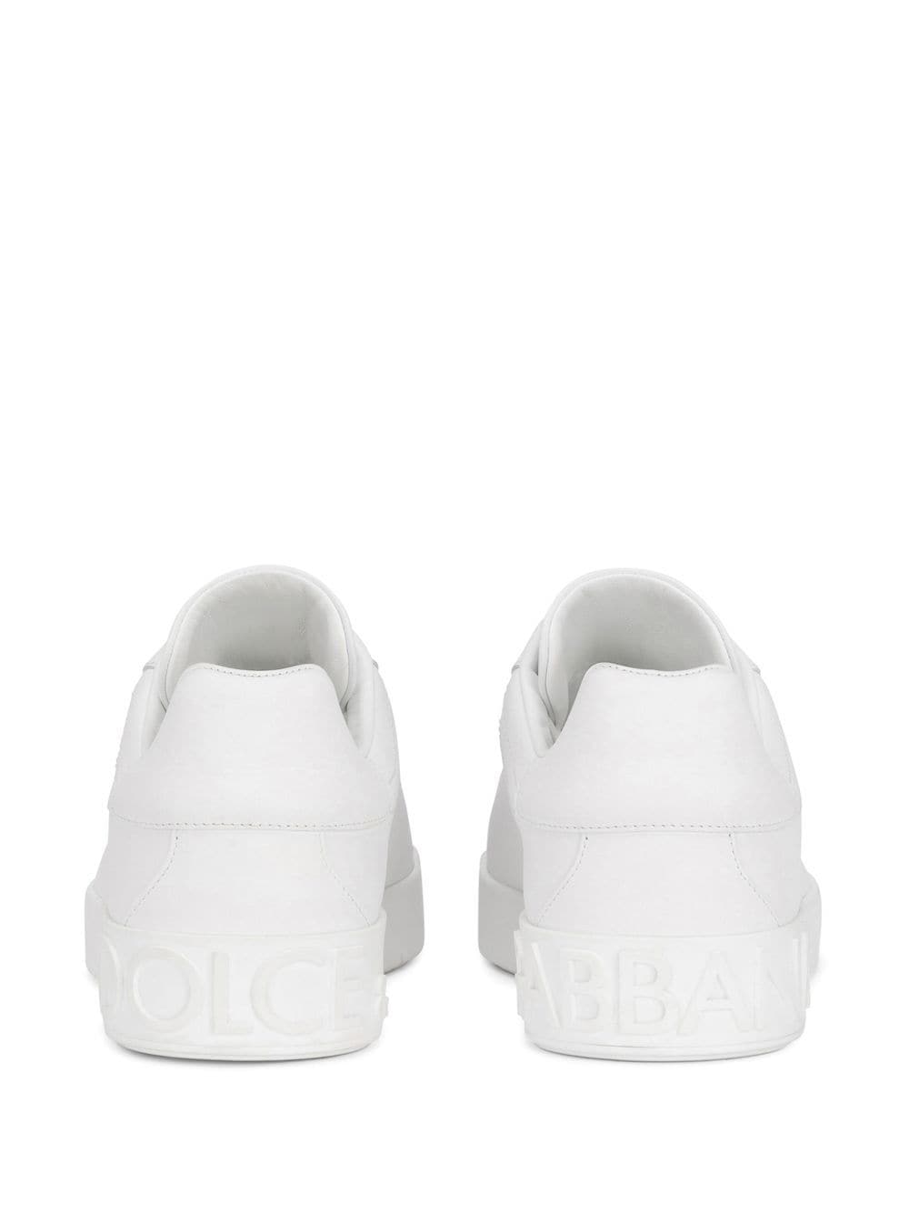 Dolce & Gabbana White Lambskin Logo Sneakers image 3