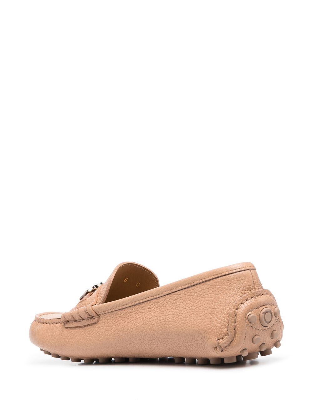 Salvatore Ferragamo Odilia Gancini Flat Loafers - Peach Pink image 1