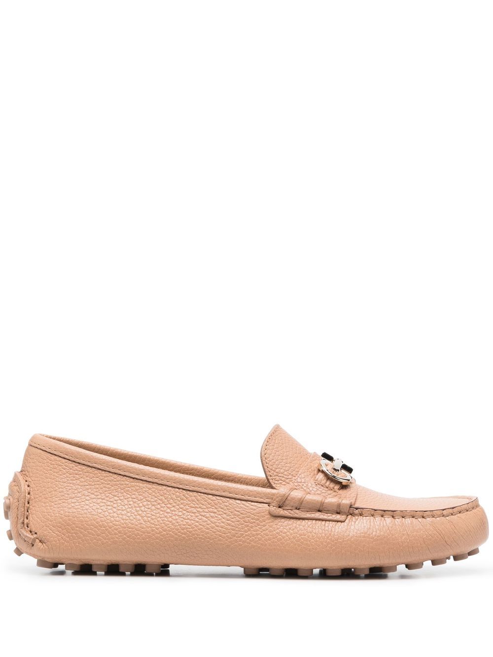 Salvatore Ferragamo Odilia Gancini Flat Loafers - Peach Pink image 0