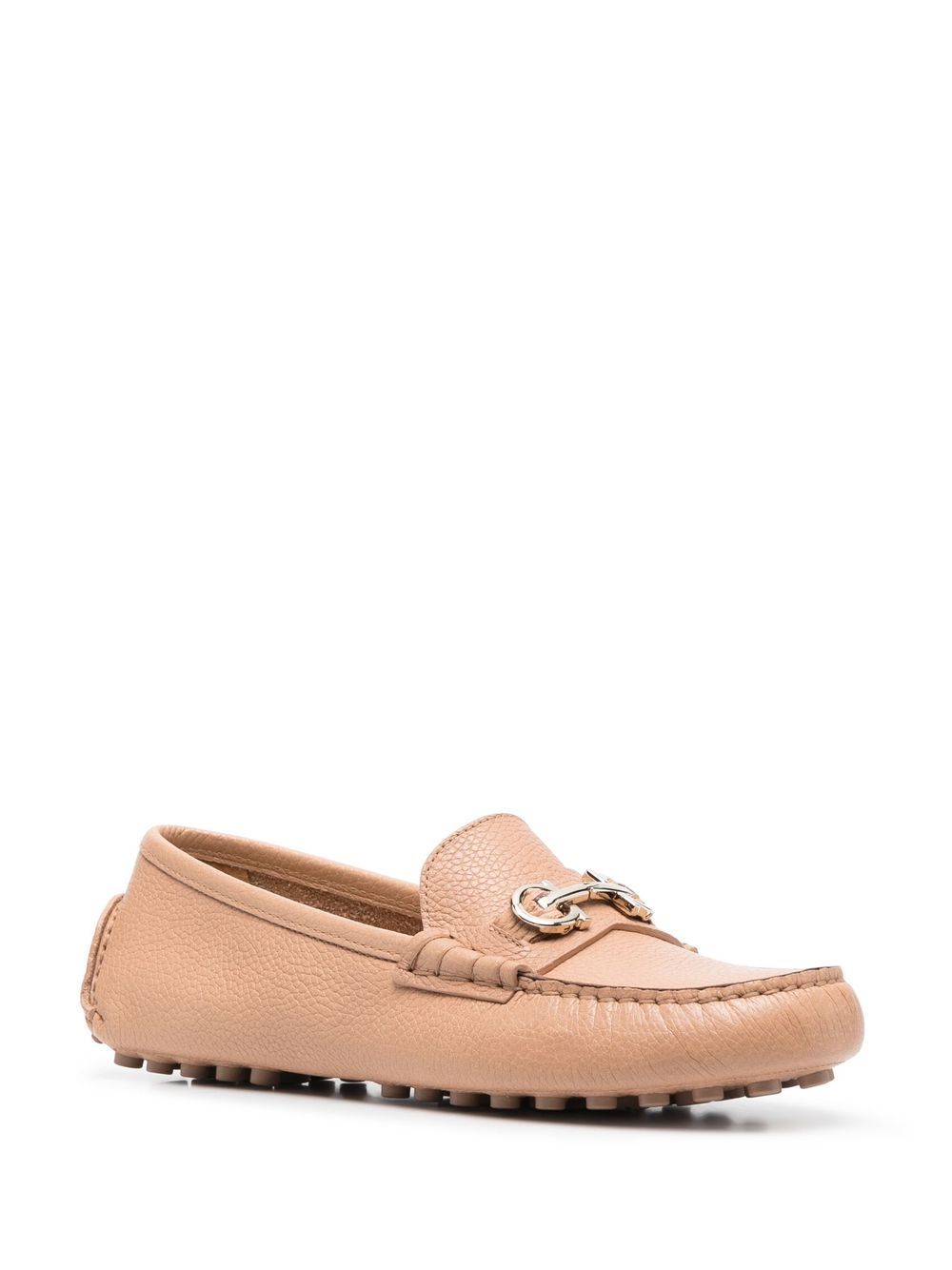 Salvatore Ferragamo Odilia Gancini Flat Loafers - Peach Pink image 2