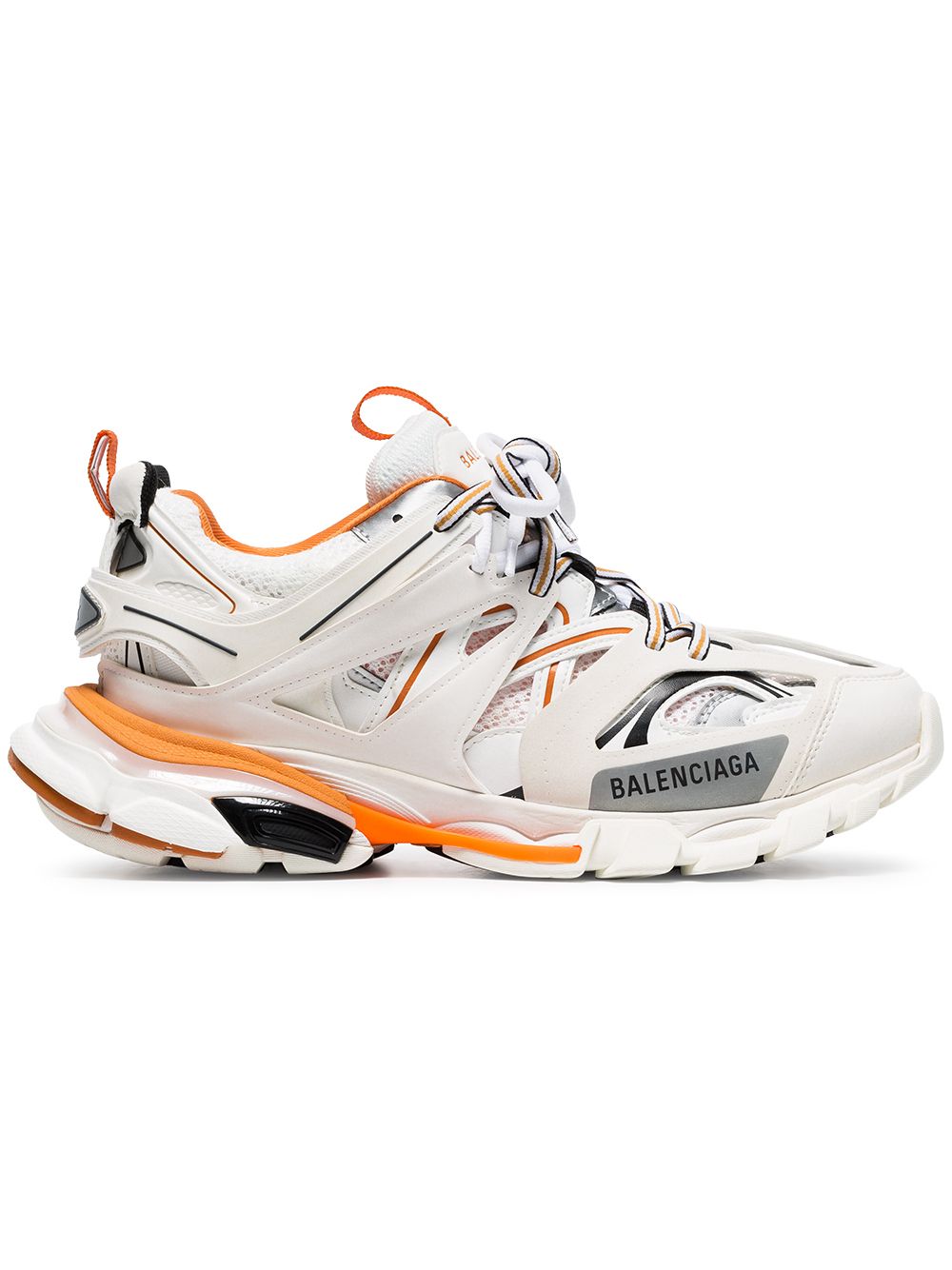 Balenciaga Track Panel Leather Sneakers in White image 0