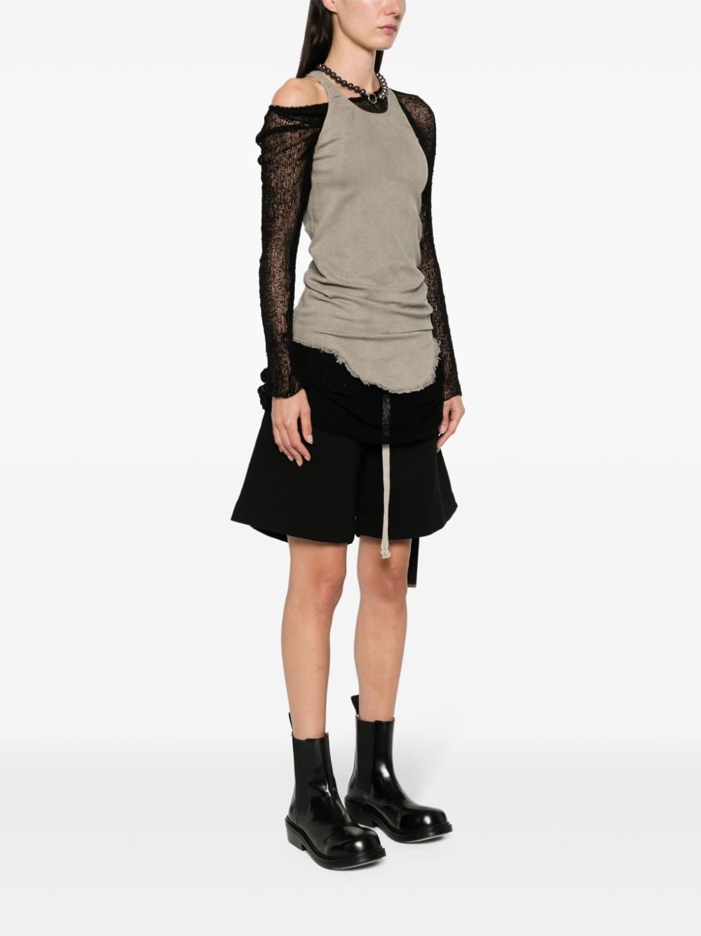 RICK OWENS DRKSHDW Top Grey image 3