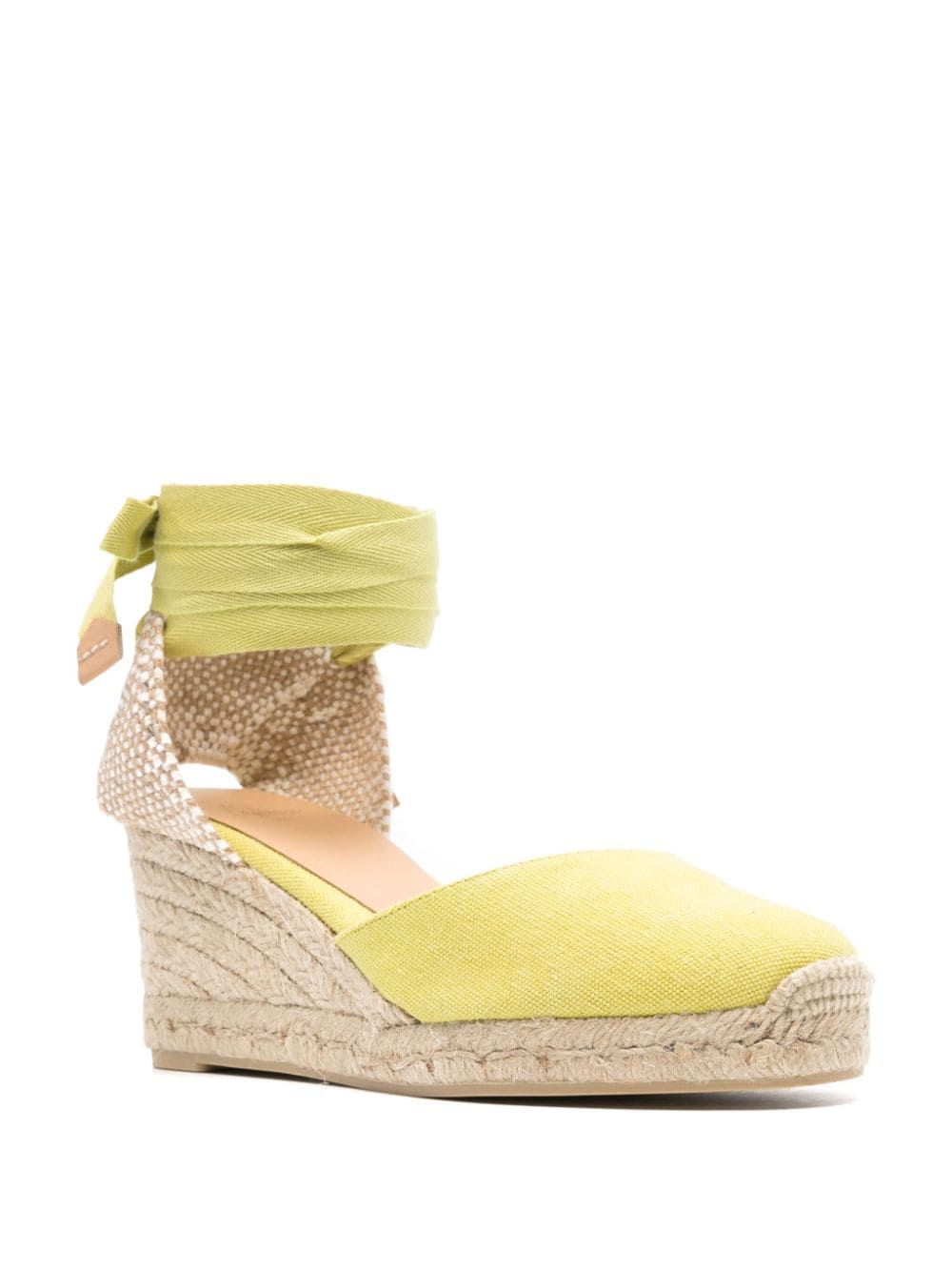 Castaner Women's Yellow Flat Platform Espadrille Sandals image 3