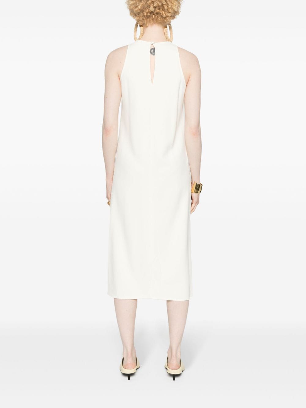 Erika Cavallini Semi-Couture White Flared Dress image 4