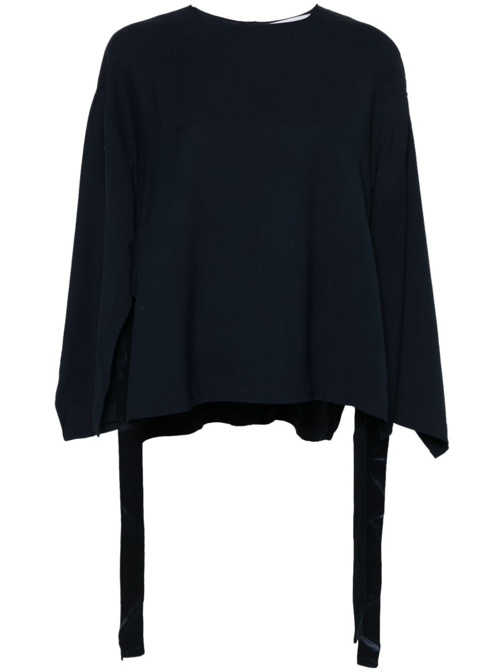 Erika Cavallini Semi-Couture Blue Drop Shoulder Top image 0